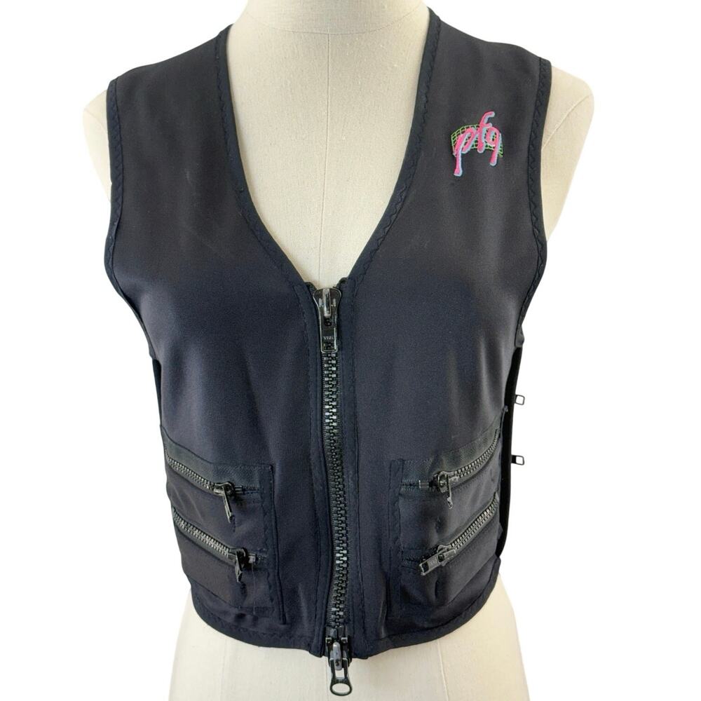 Vintage 90s PFG Weighted Vest Womens Small Black Pink 2.5 lb